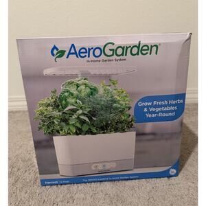 NIB AeroGarden Harvest 6 Pod Home Garden System - White (Pods Needed)